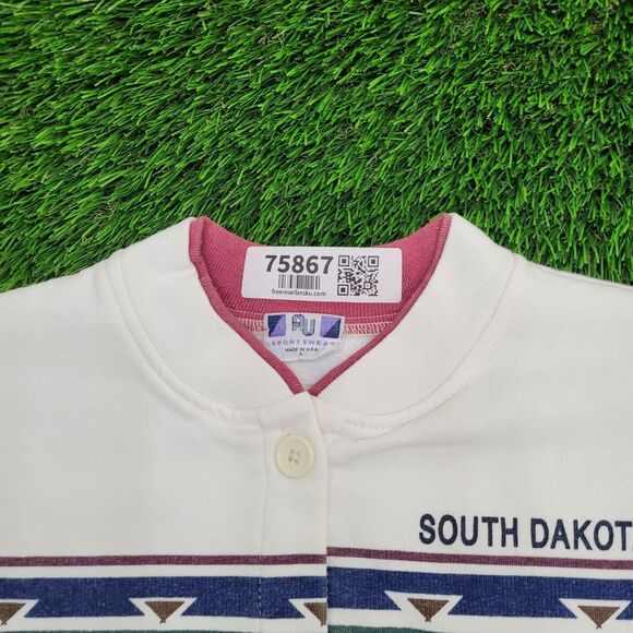 Vintage Native-American Sweatshirt Womens Large 22x23 Boxy - Picture 3 of 16